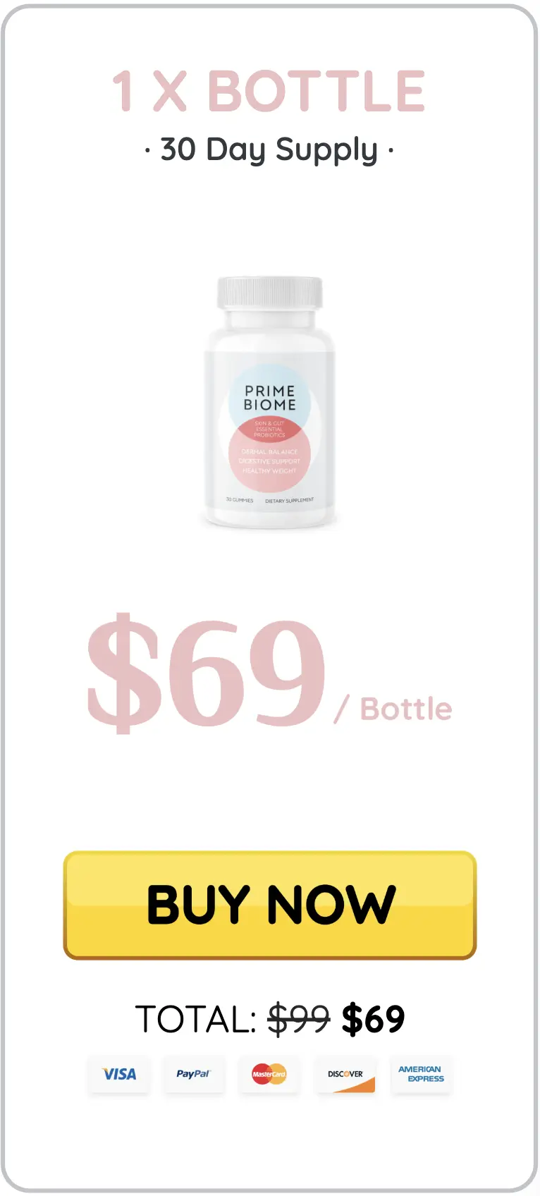 PrimeBiome one bottle